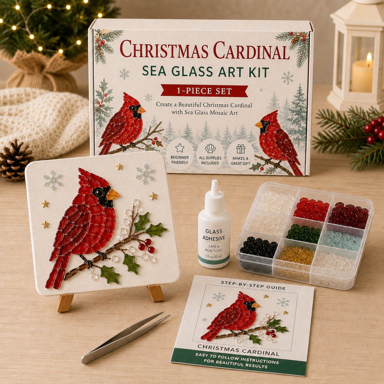 🎄 Create Your Own Magical Christmas Sea Glass Art ✨