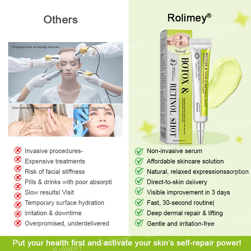 👨‍⚕️Made and shipped from Australia 💫Rolimey® Botox & Vita-A Retinol Shot Wrinkle-Lift Tightening cream - Last Day Promotion 70% OFF