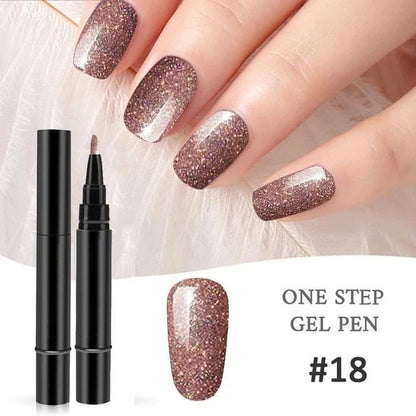 💅 Limited Time Buy 1 Get 1 Free! ✨One Step Nail Gel Pen🎨Free handheld mini UV nail lamp💡