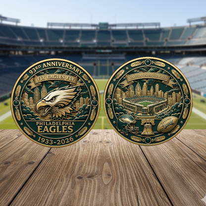 Philadelphia Eagles 93rd Anniversary Commemorative Coin - 1933–2026