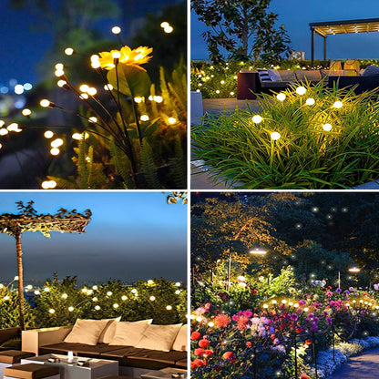 Solar Firefly Garden Lights - New Upgraded Solar Swaying Light 8 LED Starburst Solar Outdoor Lights Solar Firefly Lights Outdoor Waterproof Solar Garden Decorative Lights For Yard Patio Pathway, Pack Of 1 - RS6133