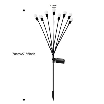 Solar Firefly Garden Lights - New Upgraded Solar Swaying Light 8 LED Starburst Solar Outdoor Lights Solar Firefly Lights Outdoor Waterproof Solar Garden Decorative Lights For Yard Patio Pathway, Pack Of 1 - RS6133