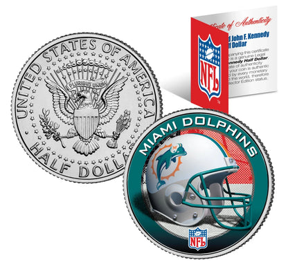 NFL HELMET LOGOS JFK Half Dollar US Football Coins OFFICIALLY LICENSED 32 TEAMS