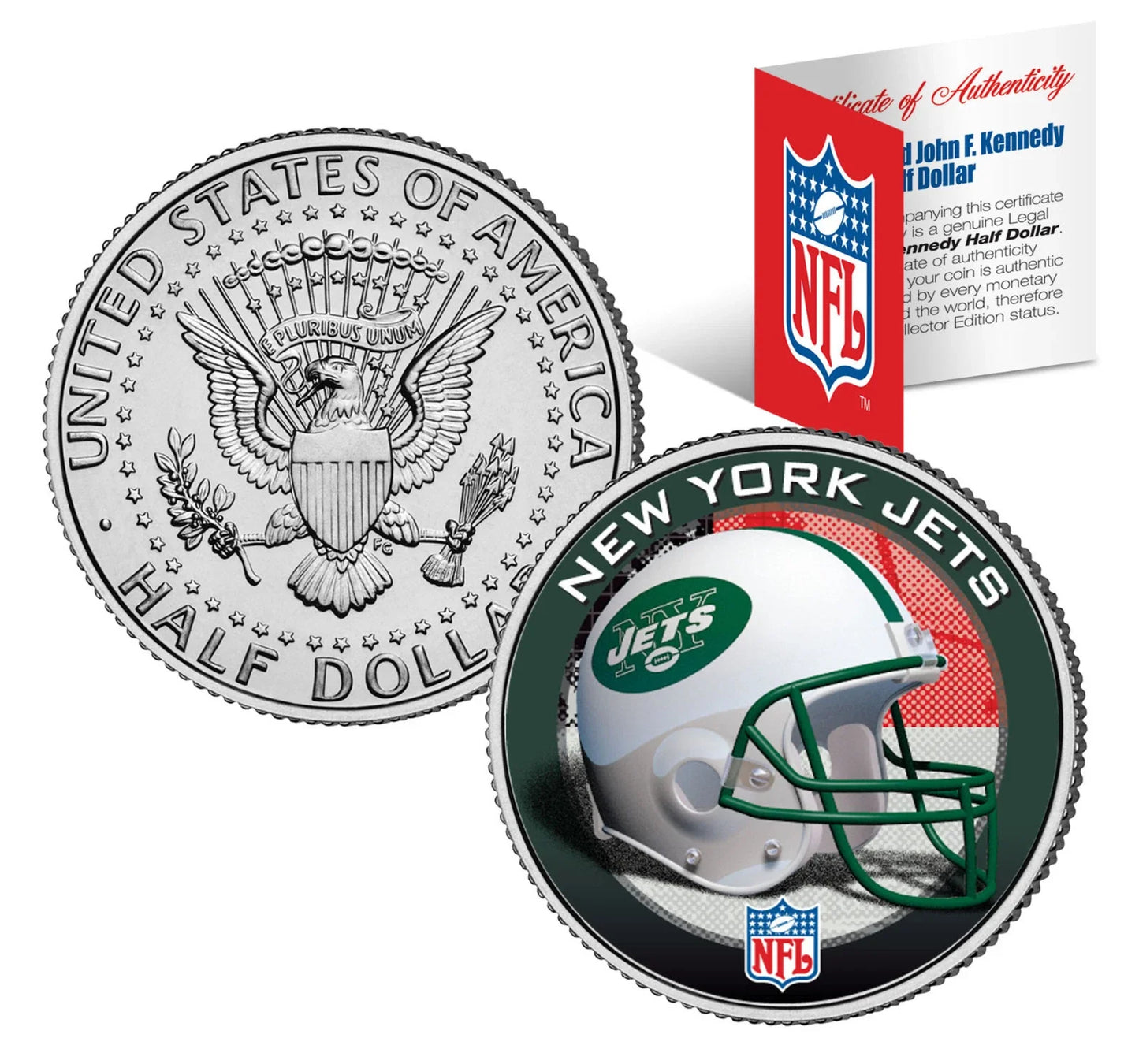 NFL HELMET LOGOS JFK Half Dollar US Football Coins OFFICIALLY LICENSED 32 TEAMS