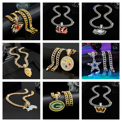 🔥 LAST DAY: Up to 50% OFF – NFL Team Pride Gem Chain Necklace