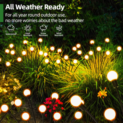 Solar Firefly Garden Lights - New Upgraded Solar Swaying Light 8 LED Starburst Solar Outdoor Lights Solar Firefly Lights Outdoor Waterproof Solar Garden Decorative Lights For Yard Patio Pathway, Pack Of 1 - RS6133